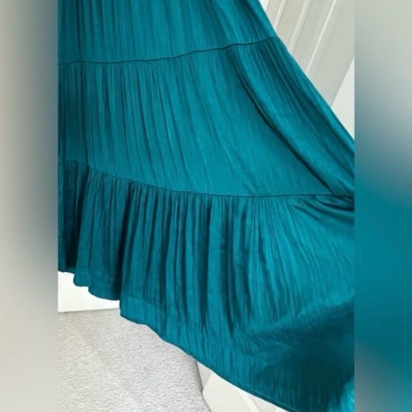 Anthropologie Silky Somerset Maxi Dress in Teal Size Medium - Picture 7 of 9